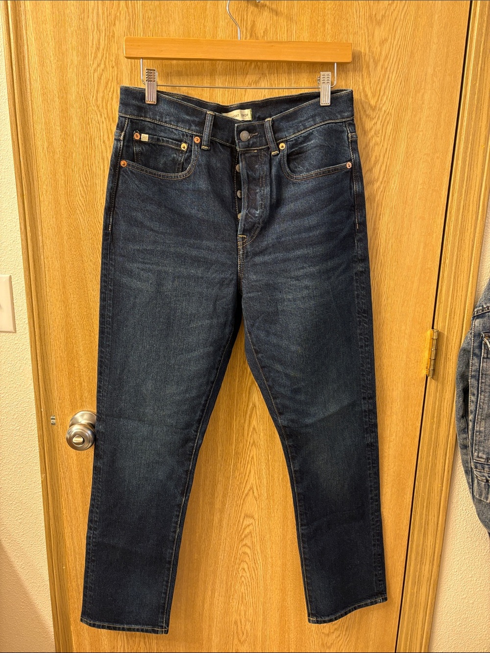 American Eagle Dark Blue Straight-Leg Jeans
